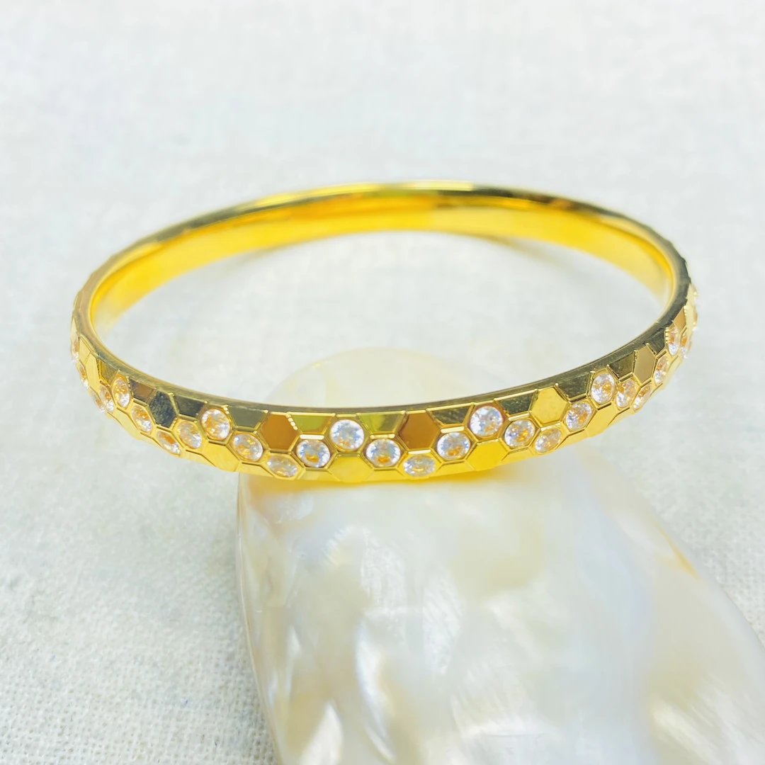 手镯 爆款K经典黄色泡泡蜂巢手镯多样性发货49275