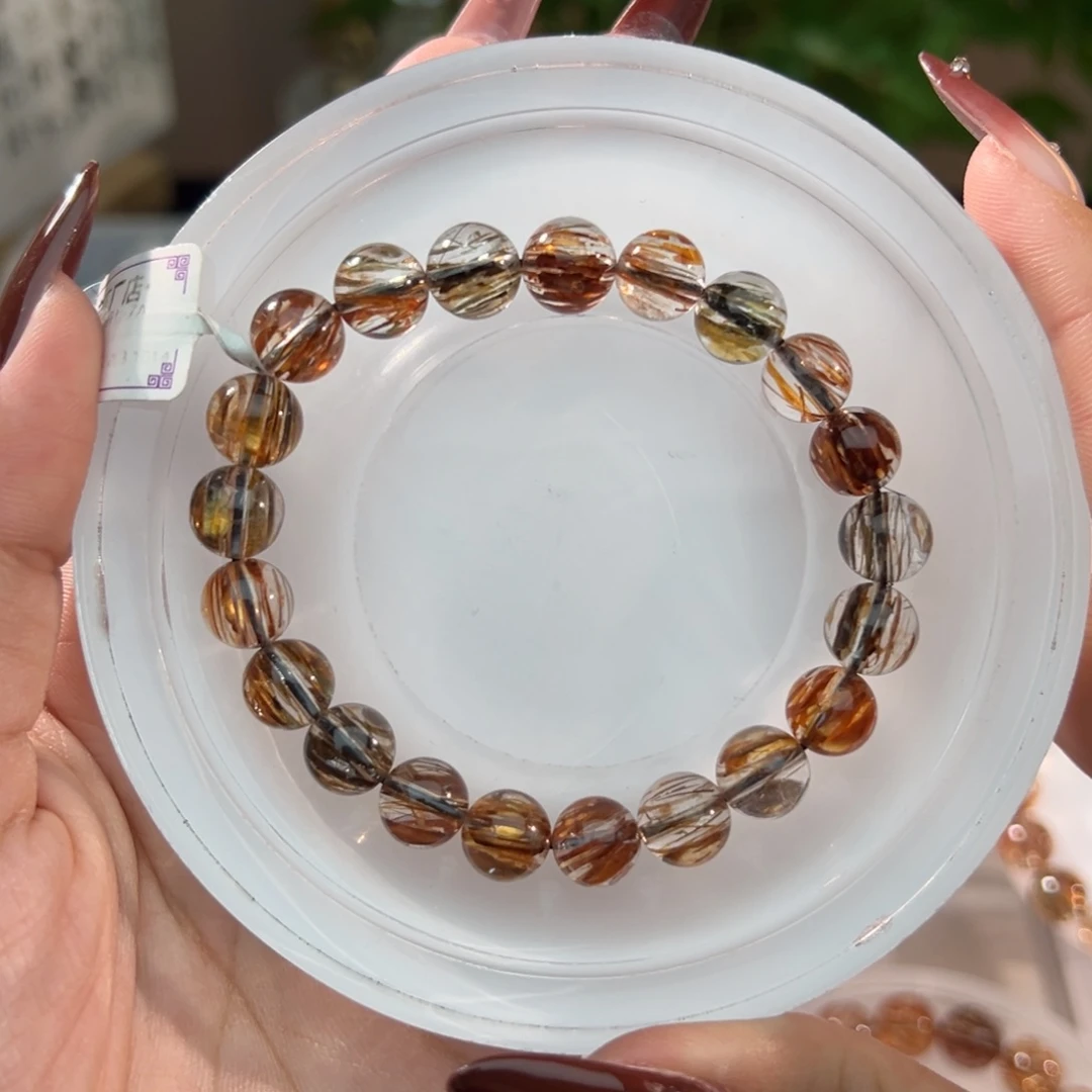 未镶嵌水晶手链黑金超七9