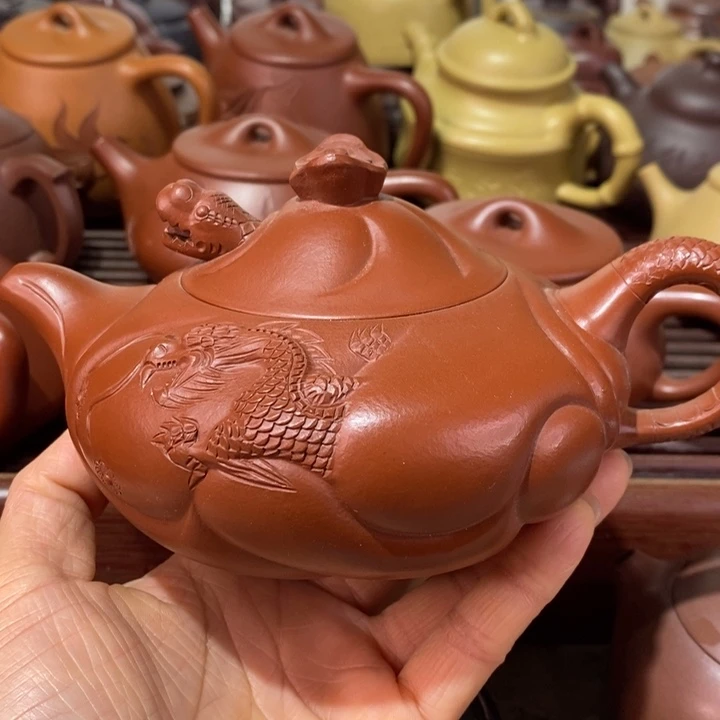 紫砂茶壶精工制作一把330cc