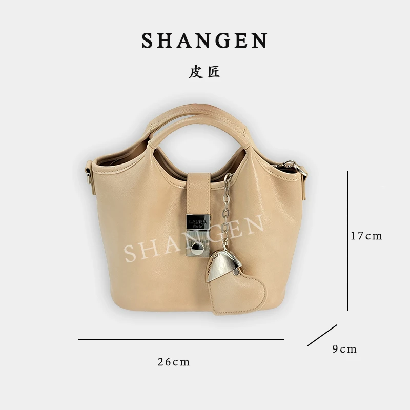 【尚恩CC】SD-5271-裸色杏仁-轻奢时尚女士新款手提斜挎包