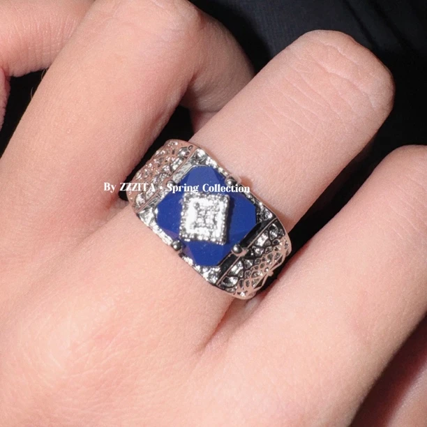 合金合成锆石戒指 Caroline’s ring·吸血鬼日记日光戒指