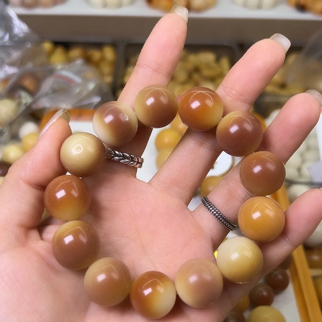 菩提根/象牙果手串瑕疵17➕干磨玫瑰圆1条10