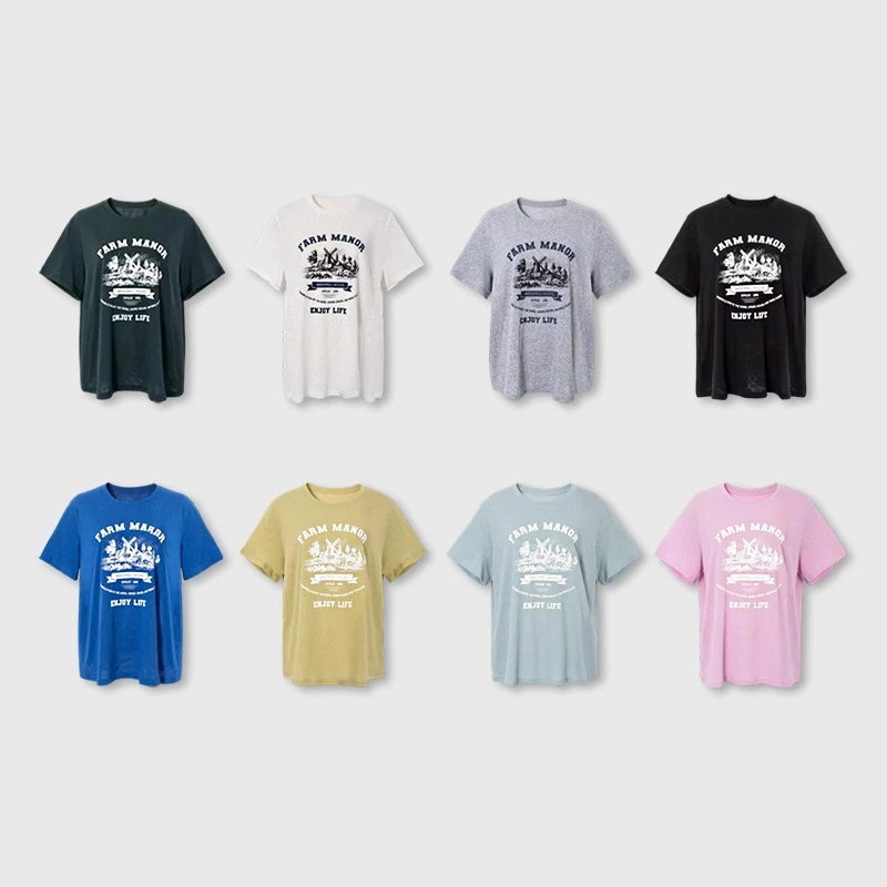 四月初九加大码女装胖MM2025夏 清新休闲款T恤 VIP福利价八色推荐