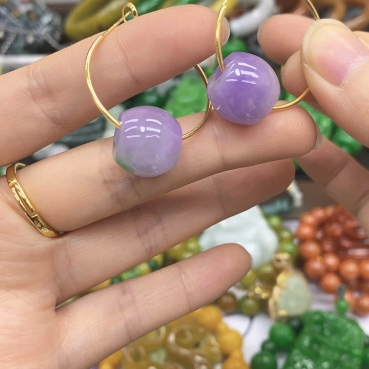 翡翠未镶嵌手链耳饰19