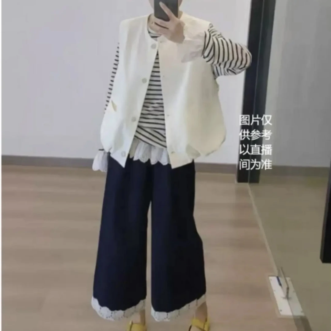 大码秋款韩系马甲百搭减龄搭配高腰阔腿裤休闲显瘦
