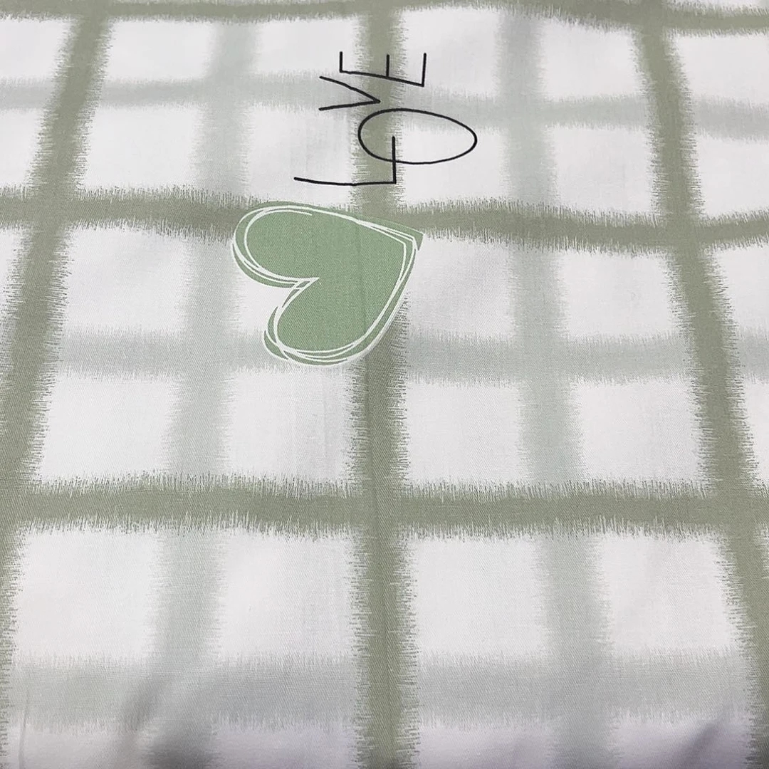 蓝尚加厚绿格2.7米加工床单