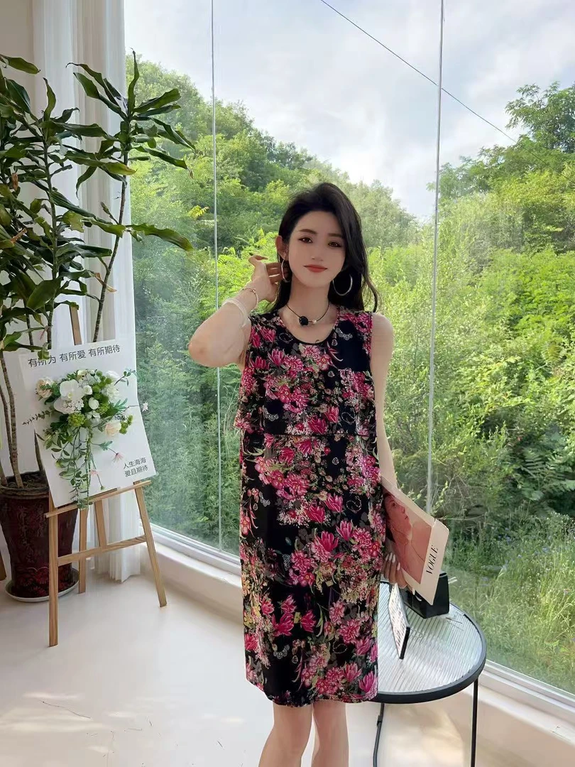 夏季爆款宽松防凸点睡裙冰凉丝滑显瘦时尚大码