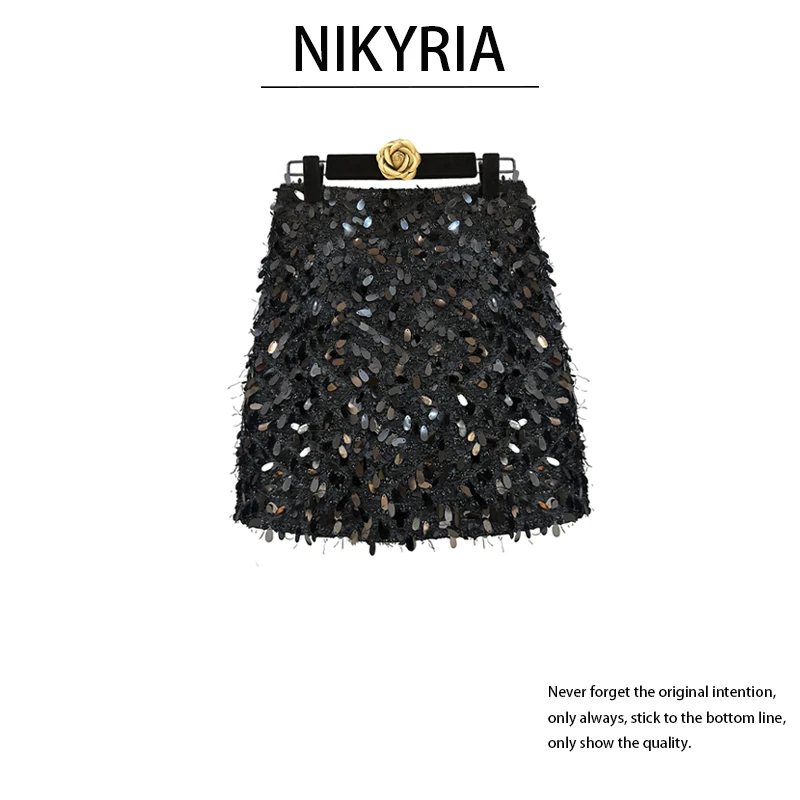 【翩翩起舞】春夏新款裙子重工亮片半身裙气质女装时尚短裙
