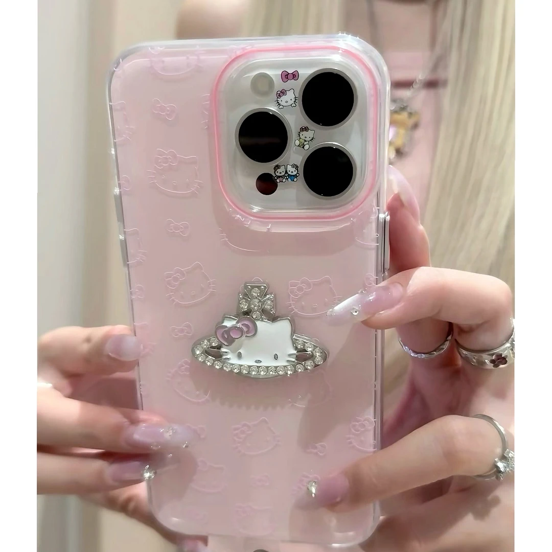 奥菲顿西太后闪钻KT猫适用iPhone16手机壳苹果13华为vivo小米oppo