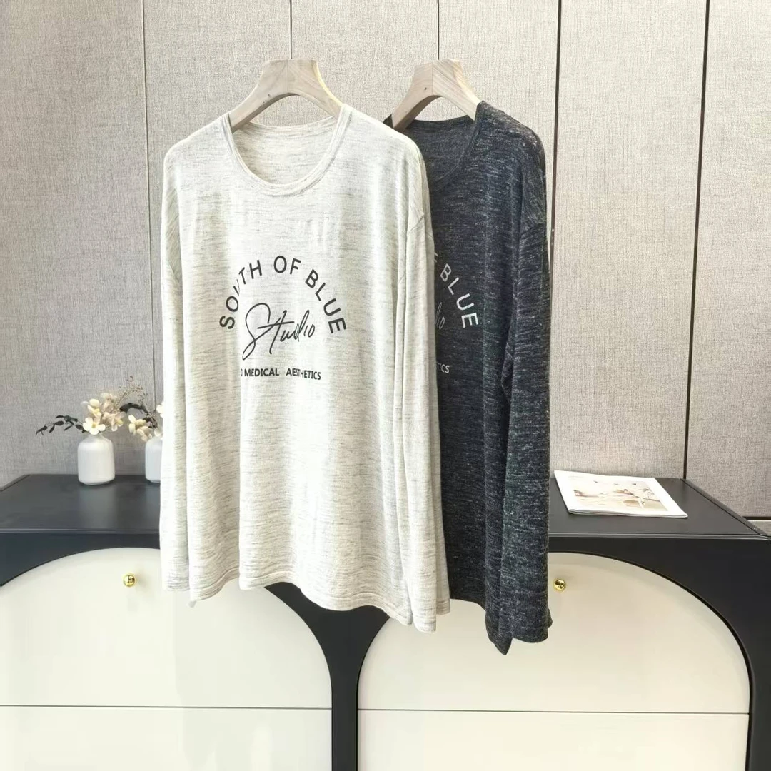 551【忘忧岛】抗起球彩麻  夹花宽松氛围感套头衫