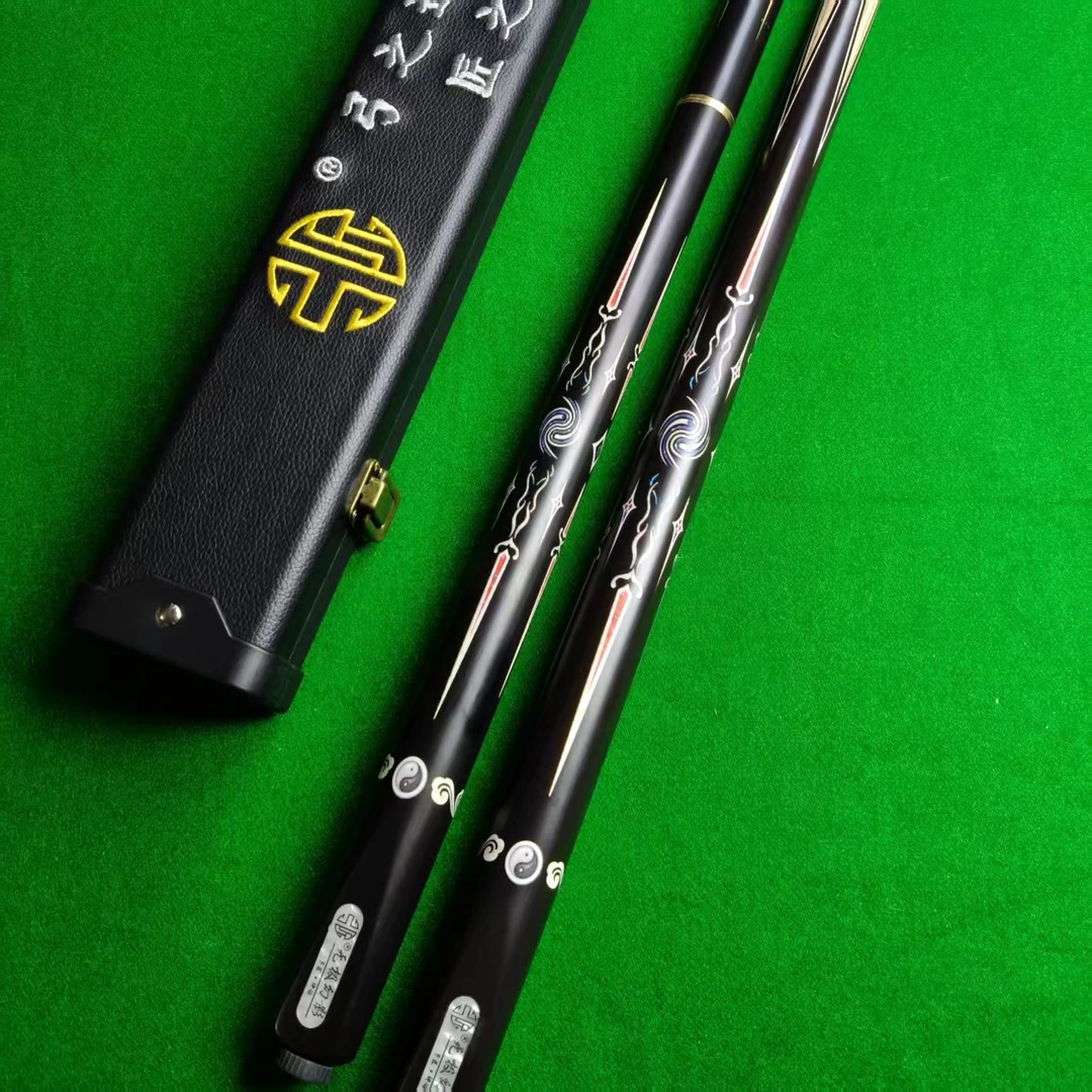 正品弓匠斯诺克台球杆中式黑八一体通杆手工白蜡木杆子分体杆