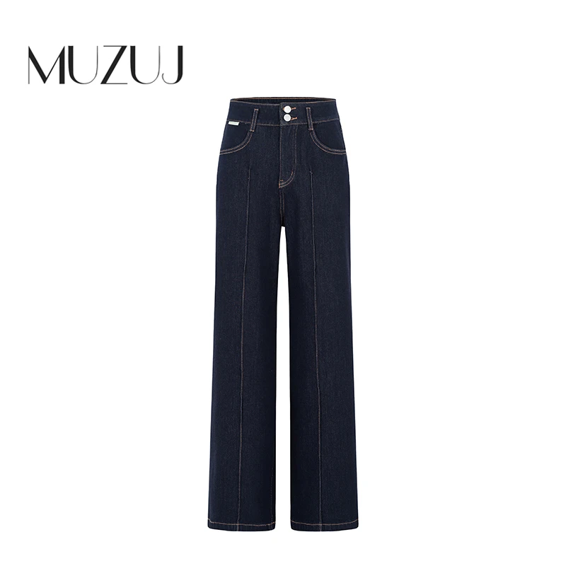 设计师秋冬宽松阔腿时尚牛仔裤休闲裤7083