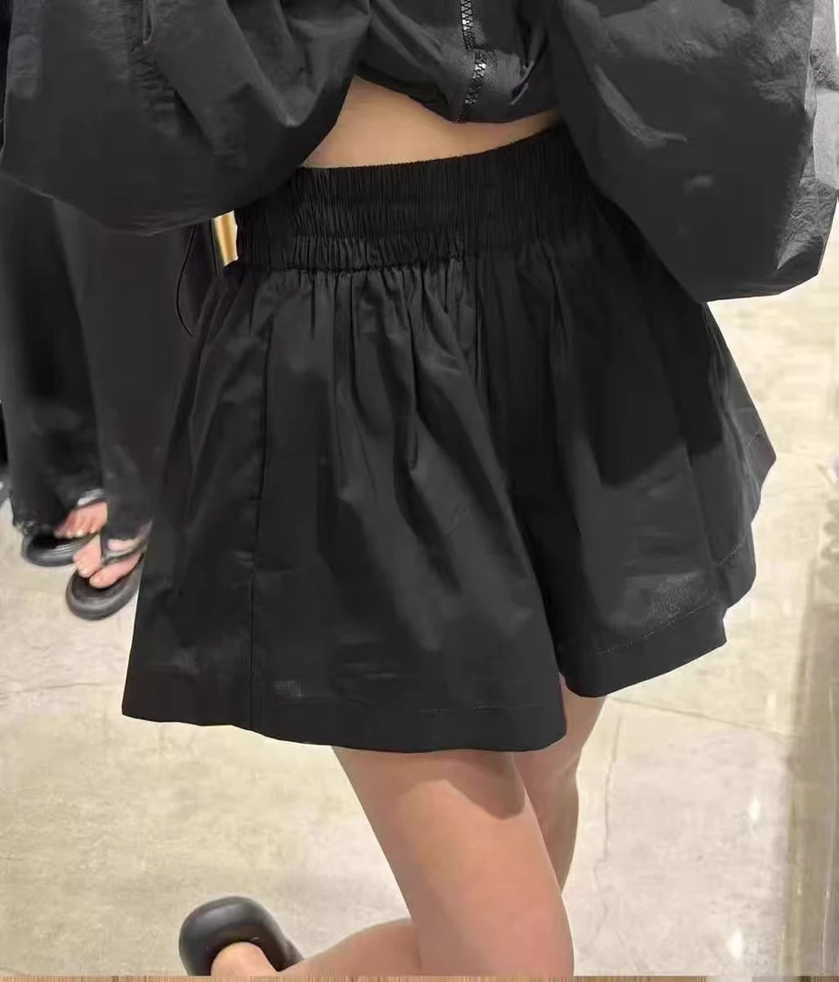 高腰短裤女夏高腰A字短裤花苞裤百搭款