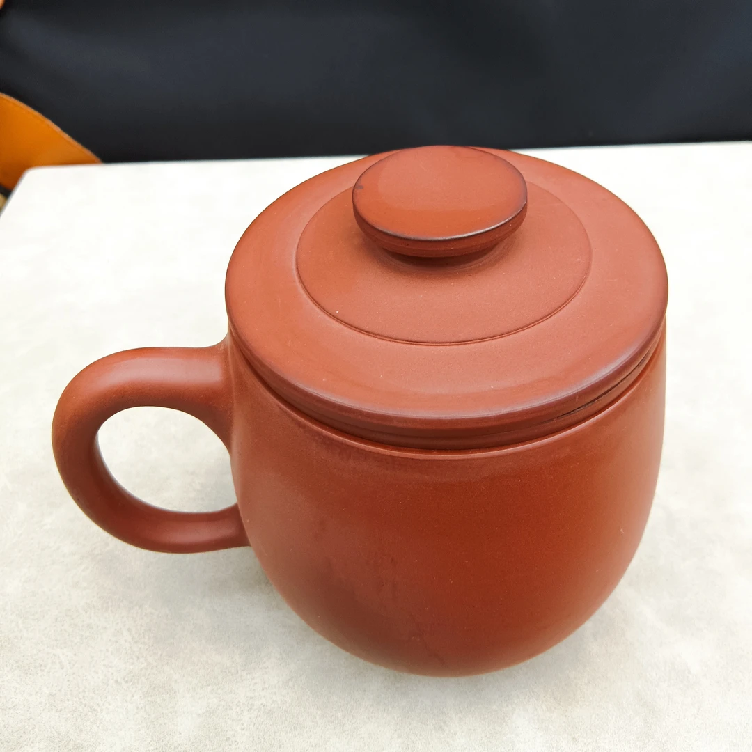 柴烧儒陶砭石粉滤芯大肚杯