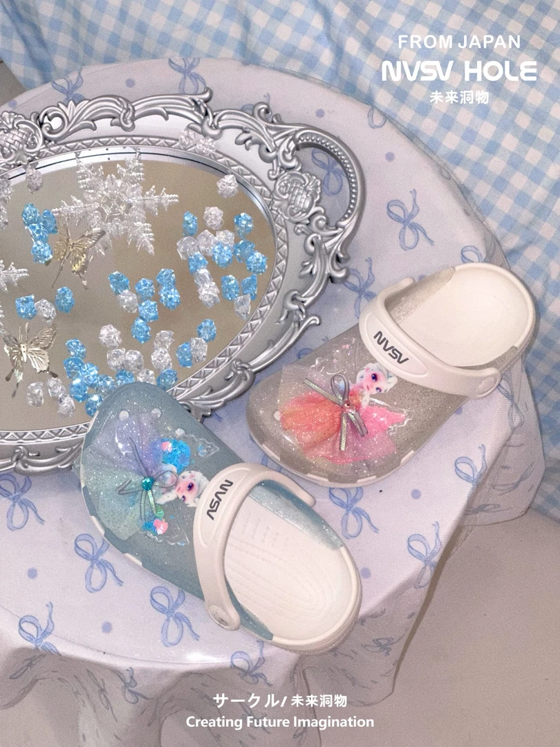 【haobaby童鞋】2025夏艾莎公主沙滩洞洞鞋0280