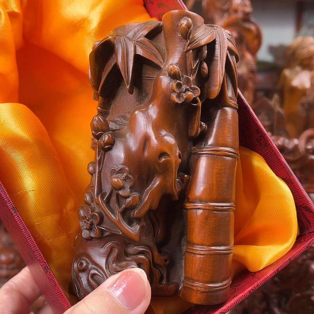 黄杨木黄杨木雕刻高度12厘米