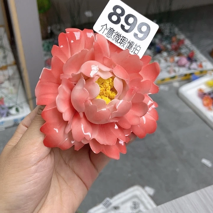 摆件手工制作陶瓷花