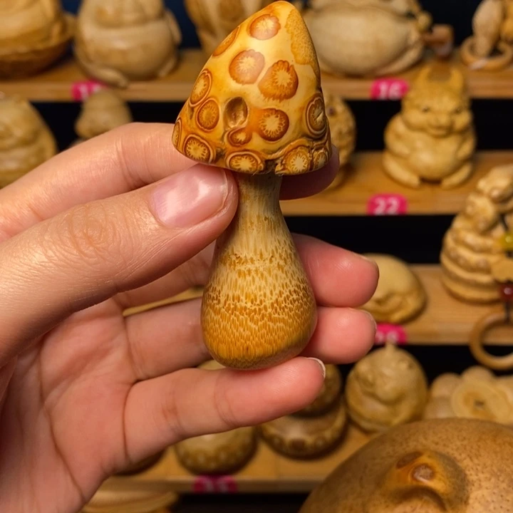 竹蘑菇竹雕精工制作