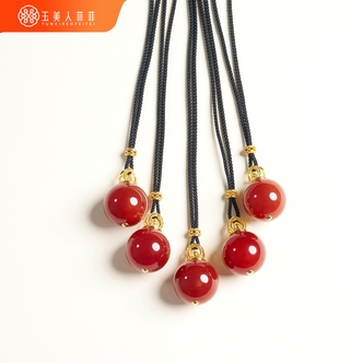 玉美人菲菲&玛瑙大圆珠吊坠约20mm&多样性发一