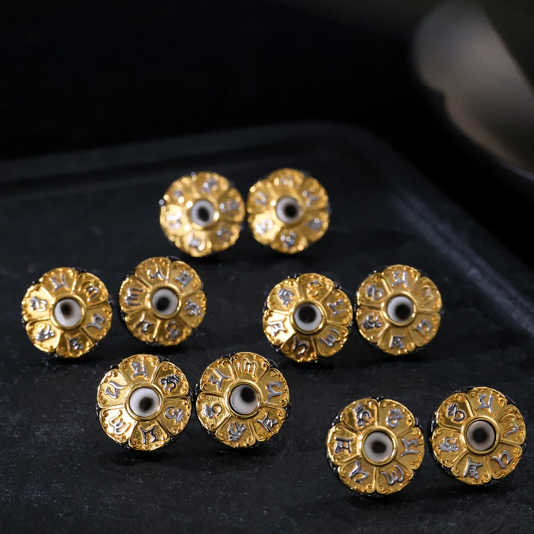 【思嘉】初见 · 板眼六字花轮耳钉 | 多样性发一 BA0178