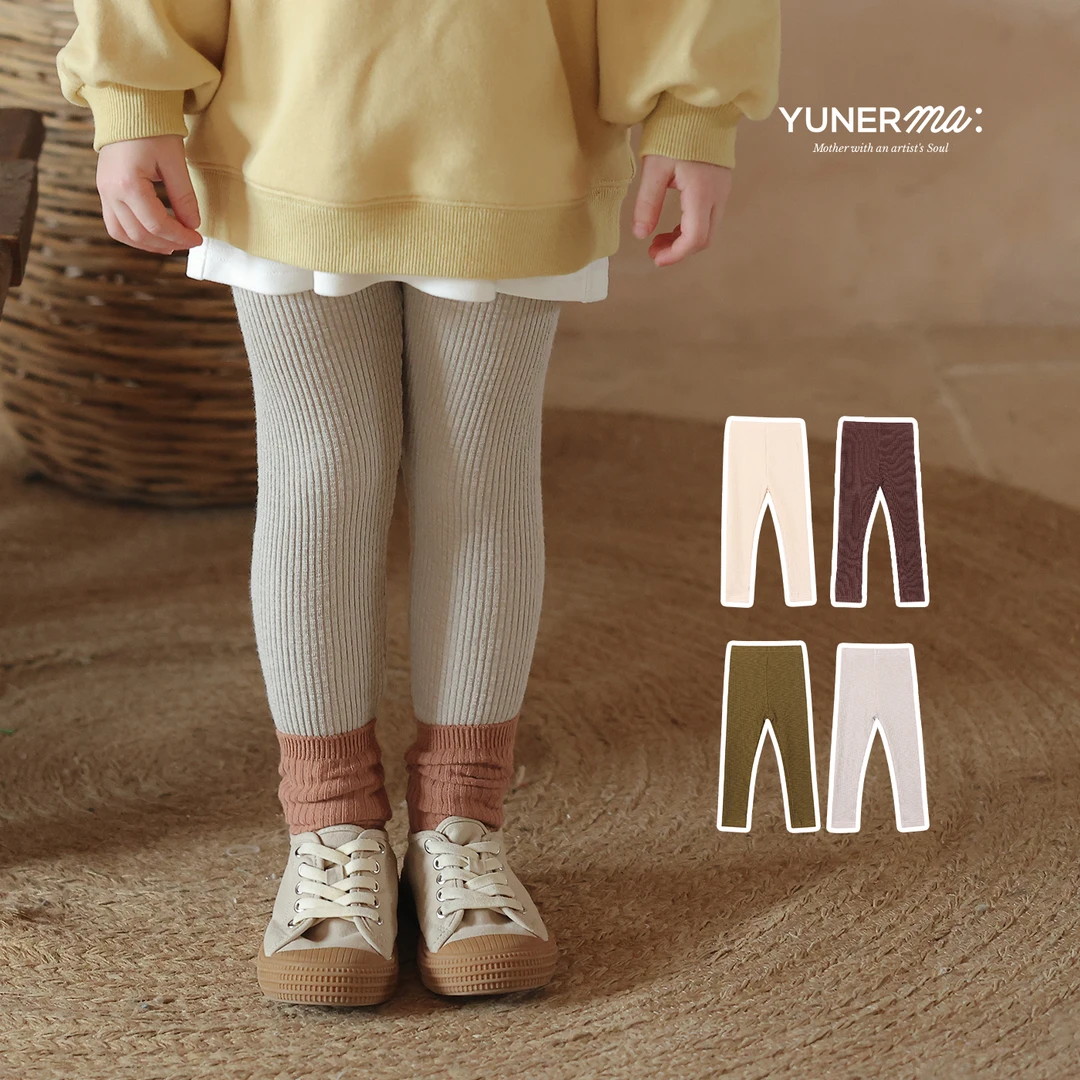 宝宝幼儿园春季经典百搭坑条打底裤允儿妈女童春秋时尚长裤裤子潮