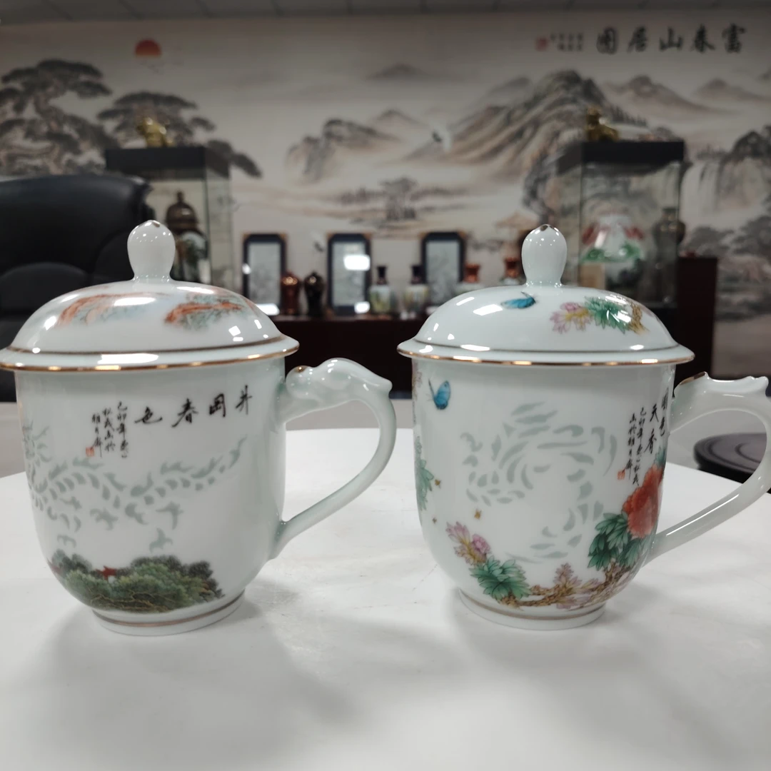 井岗春色国色天香玲珑对杯