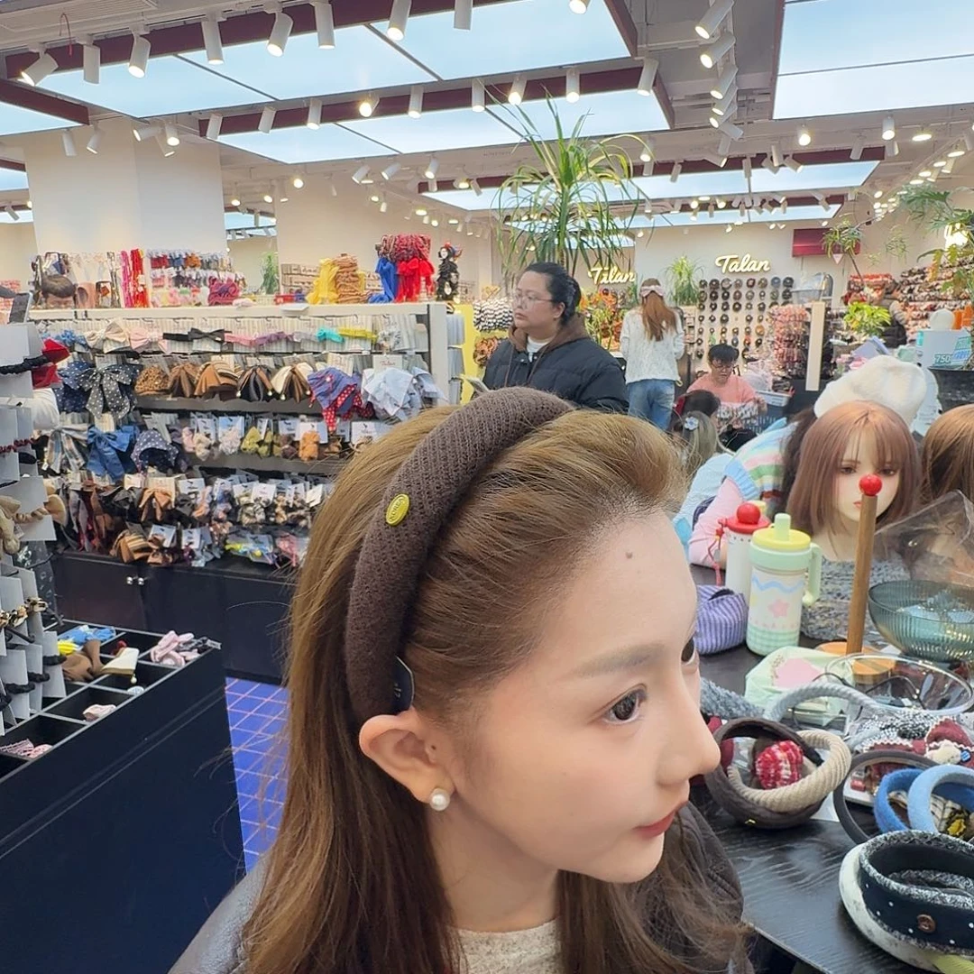 布艺铁合金咖色发箍哦哦哦