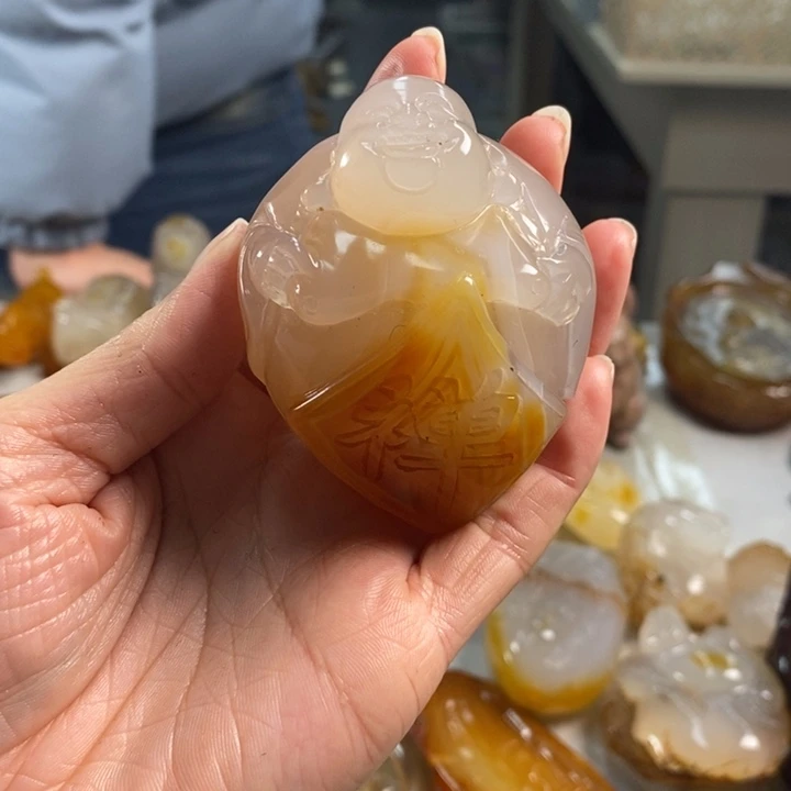 玛瑙/玉髓吊坠(不含链)未镶嵌宁***啦