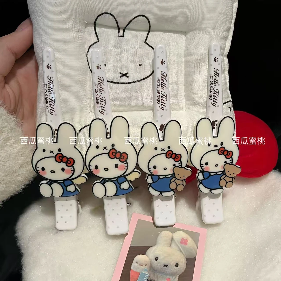 超萌米菲头套kt大号一字夹甜美可爱百搭ins风侧边刘海夹甜妹发饰