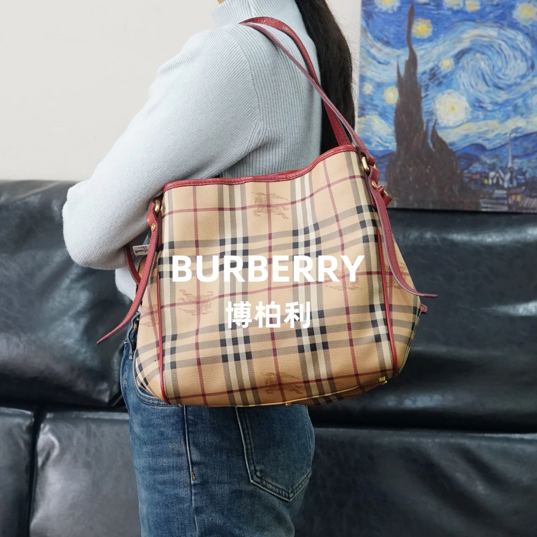 95新 BURBERRY/博柏利 巴宝莉/格纹单肩包/FYKK12621008/1008