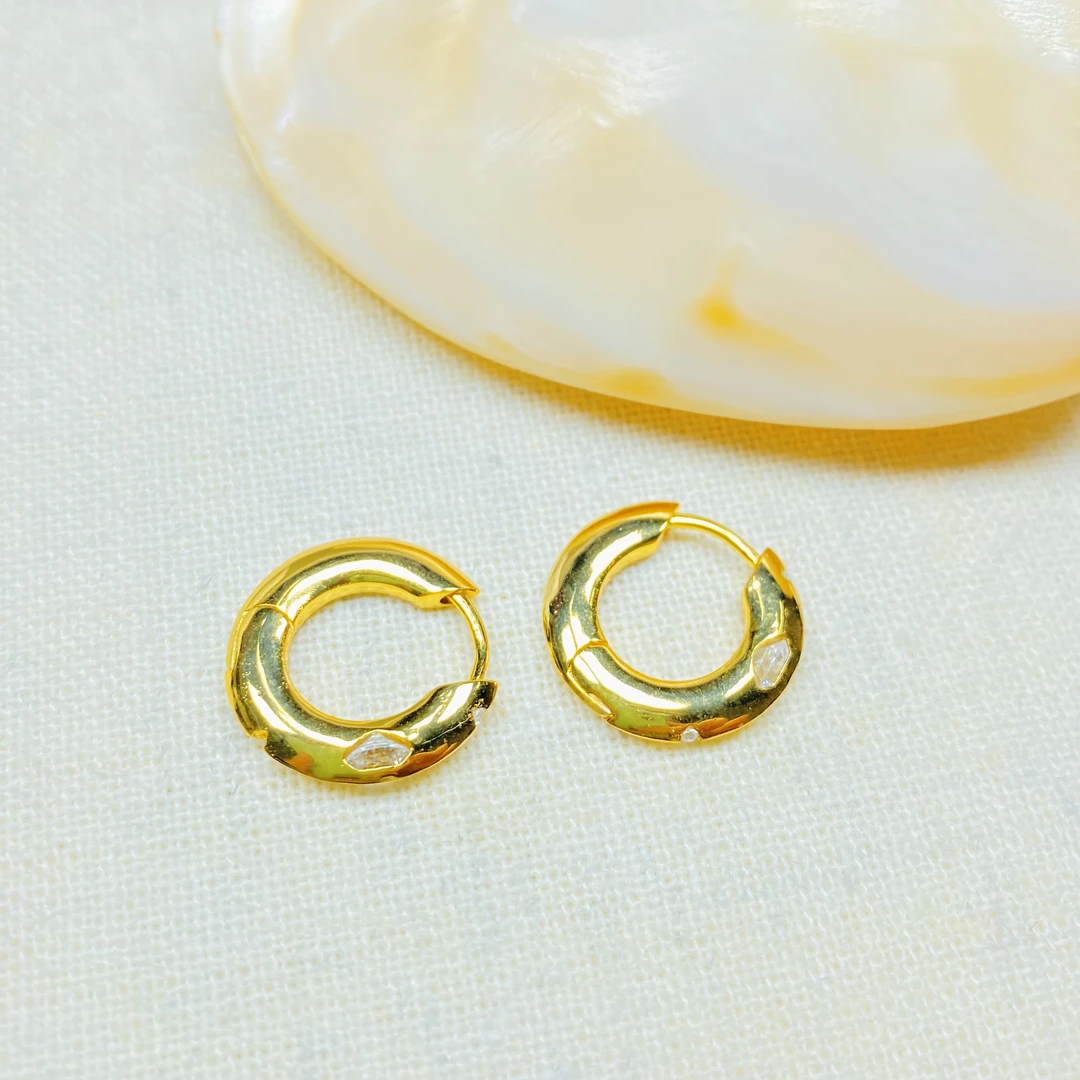 爆款K经典黄色飞碟耳环多样性发货48501