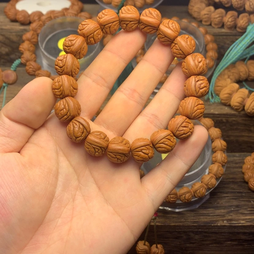 15尺寸野生籽满天星纹路龙纹桃核