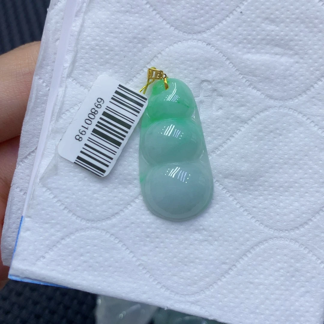 颈饰18K金镶嵌翡翠翡翠