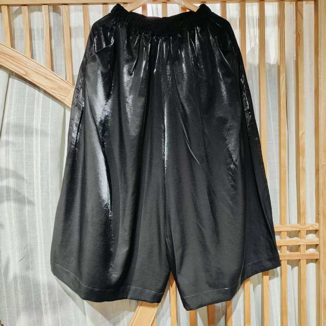 凤徕兮私人定制黑色光板全松紧阔腿裤（NK193）黑色（单）