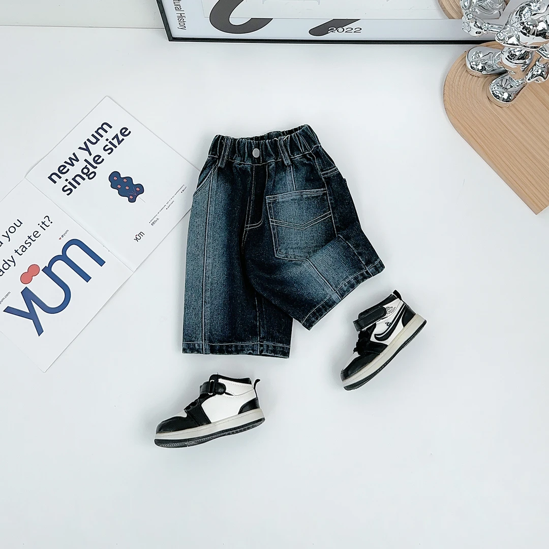 儿童五分裤子夏装薄款男童宽松牛仔裤夏季 FB25142 悠悠童话童装