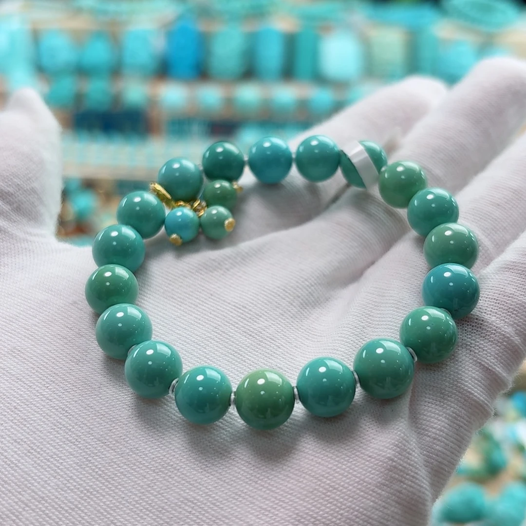 绿松石18K金镶嵌珠宝奇石