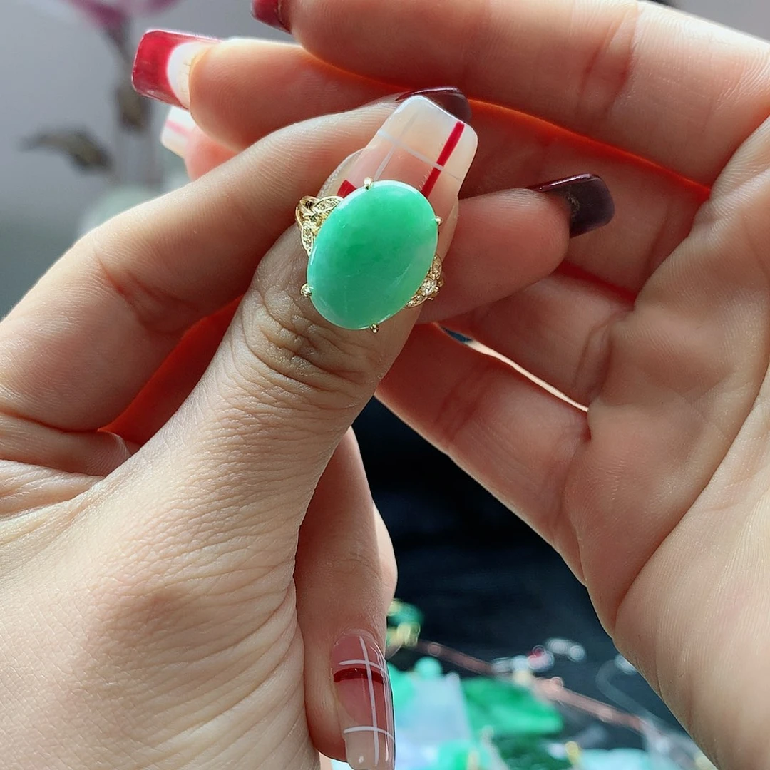 【闪购商品】翡翠戒指银S925镶嵌，