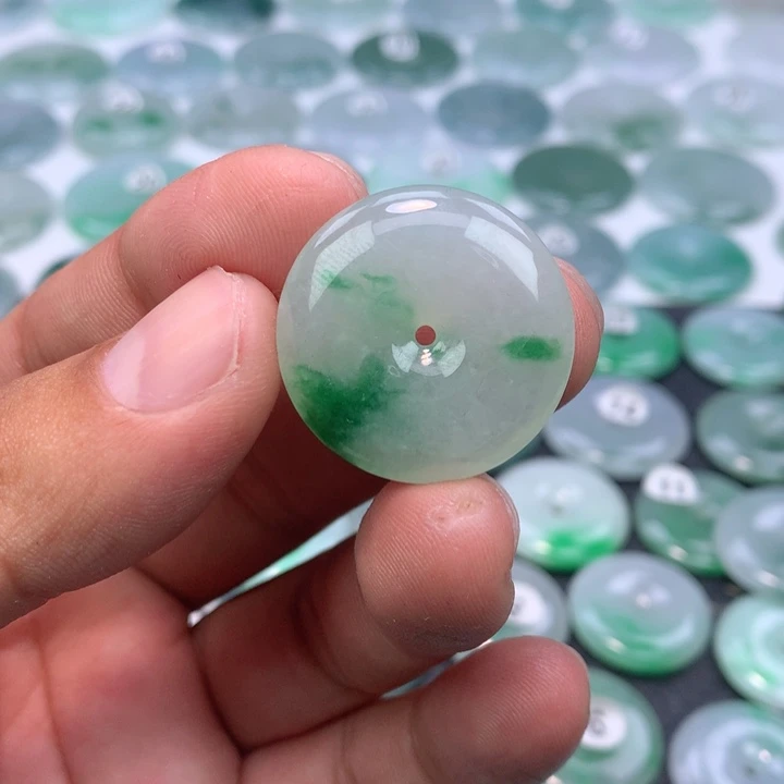 翡翠未镶嵌颈饰缅甸天然A货翡翠27.5-6.3