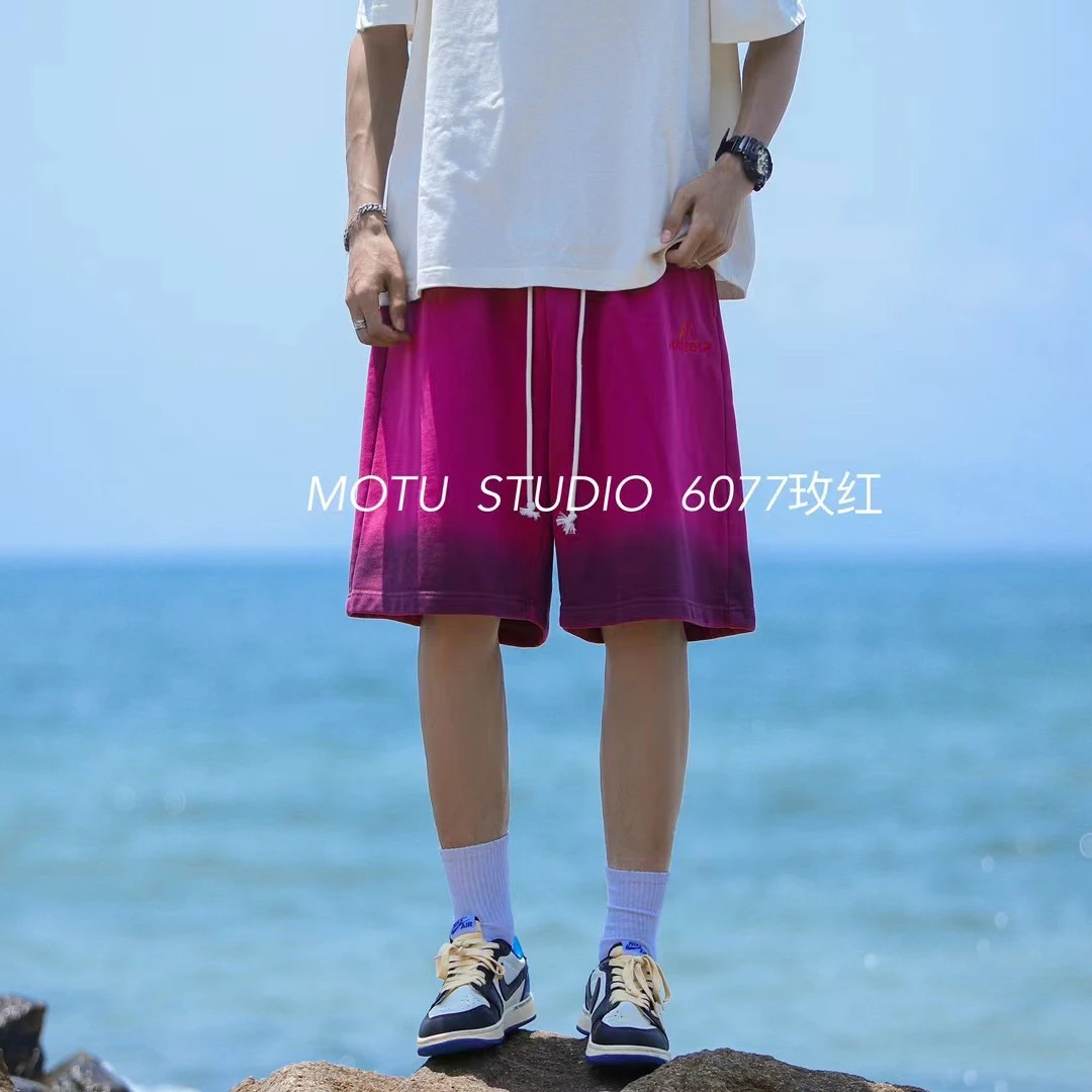 短裤夏季阔腿青年宽松直筒裤情侣裤子五分短裤男士运动薄款微弹力