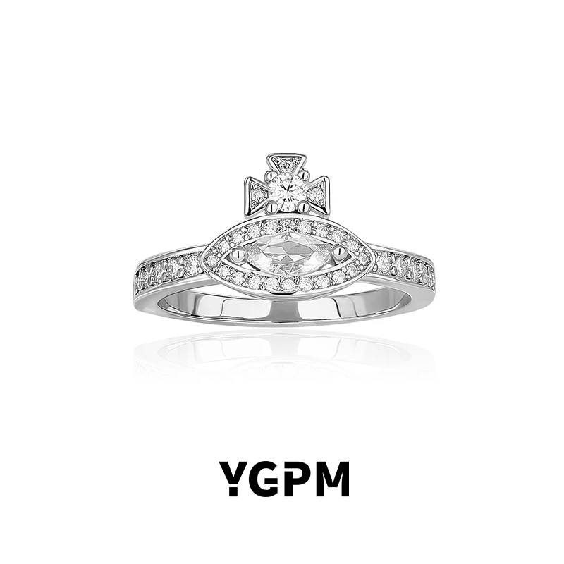 925银莫桑石戒指 YGPM土星戒指女精致原创小众轻奢设计师情侣款