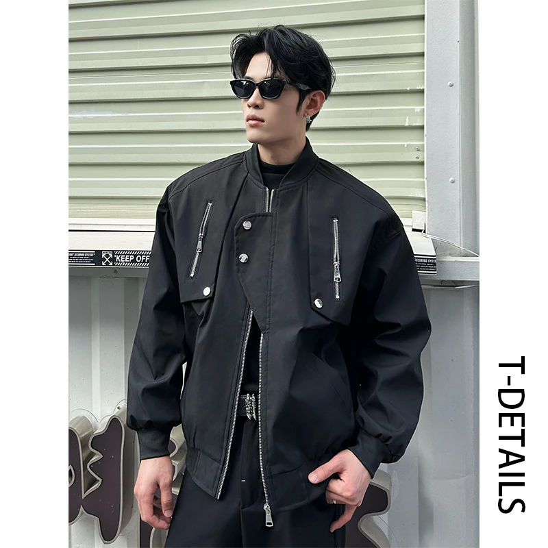 TDETAILS美式潮牌设计感外套男士百搭宽松休闲春季飞行员痞帅夹克