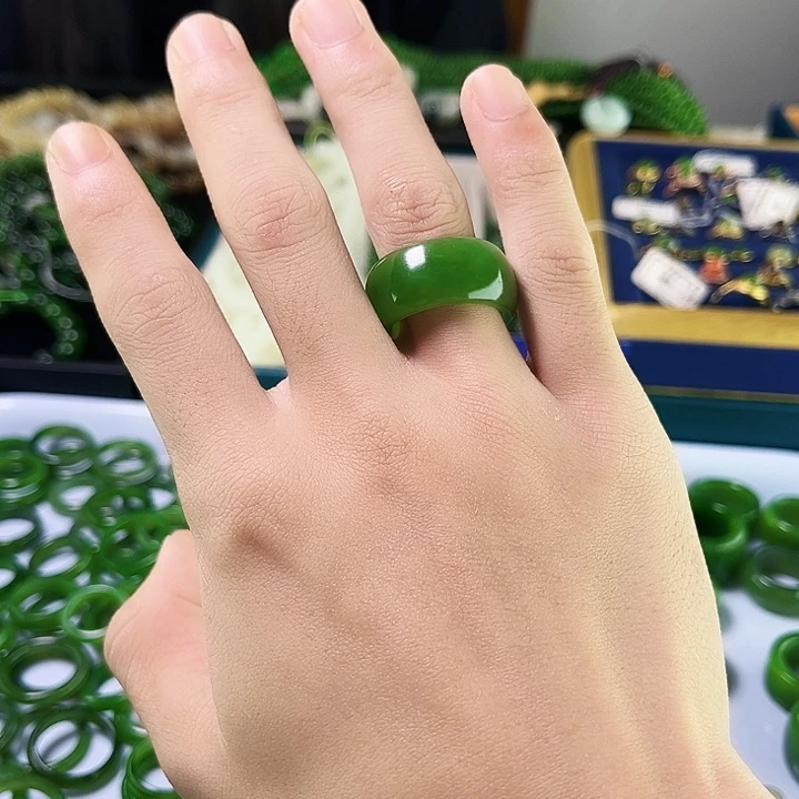 和田玉未镶嵌戒圈内径19.2