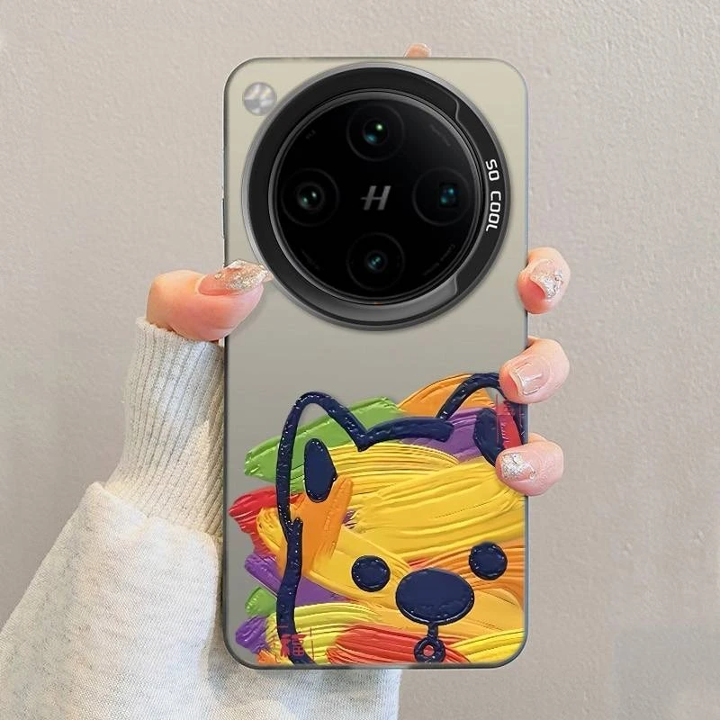 彩笔狗狗适用OPPOFindX8s手机壳X8Pro小众X8ultra个性防摔保护套