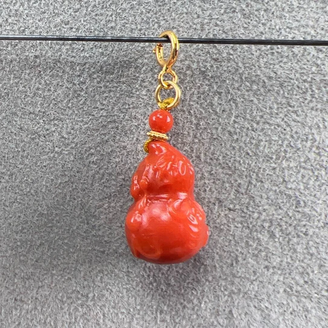 银S925镶嵌（万能扣葫芦16*11）南红玛瑙