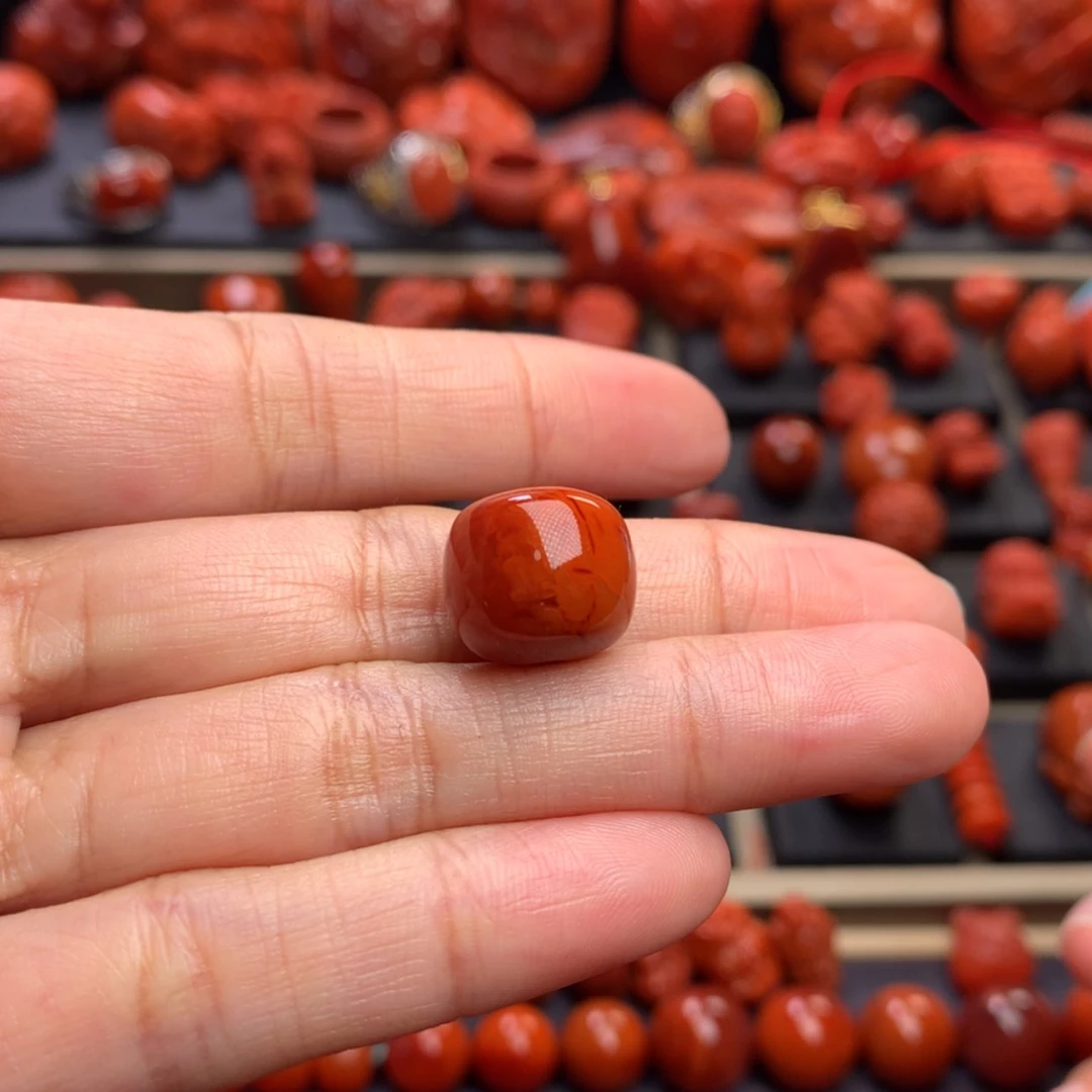 【闪购商品】南红玛瑙火焰纹老型13.4✖️11.9mm未镶嵌