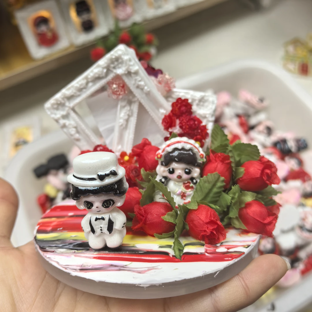 DLM定制相框圆相框脂DIY手工制作发夹咕卡手机壳饰品配饰件材料