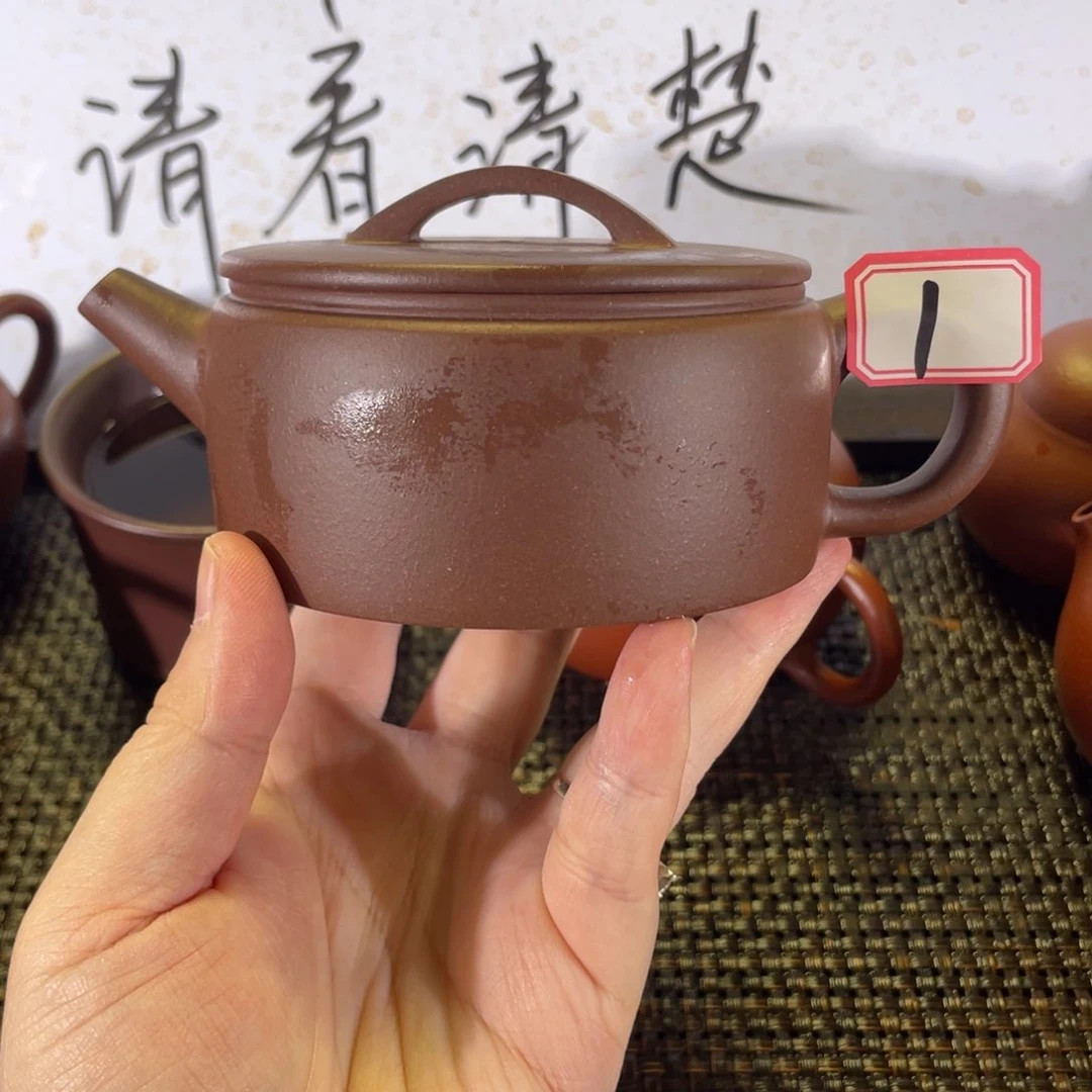 茶壶紫砂甜*圆汉瓦微瑕