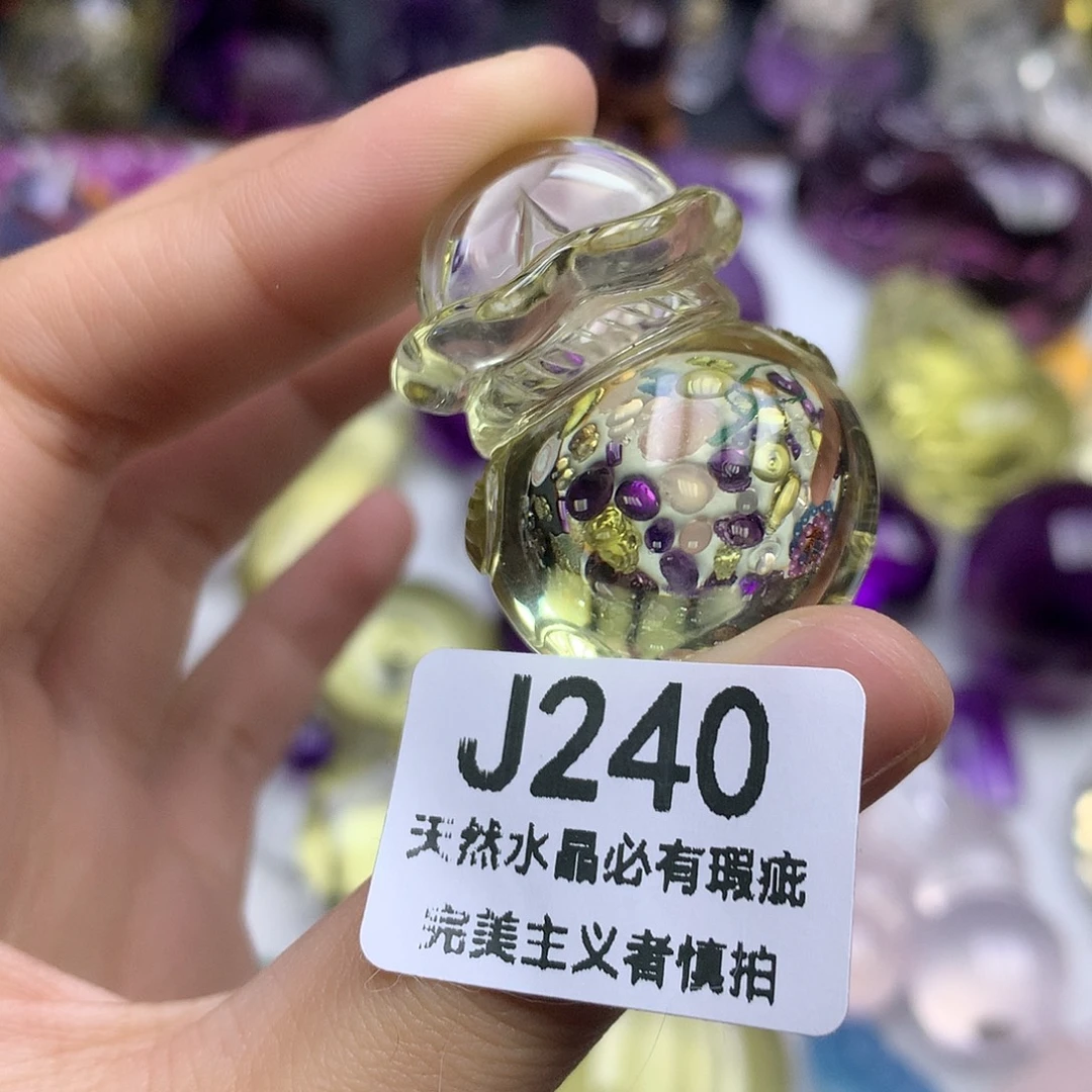 珠宝半成品水晶未镶嵌吊坠