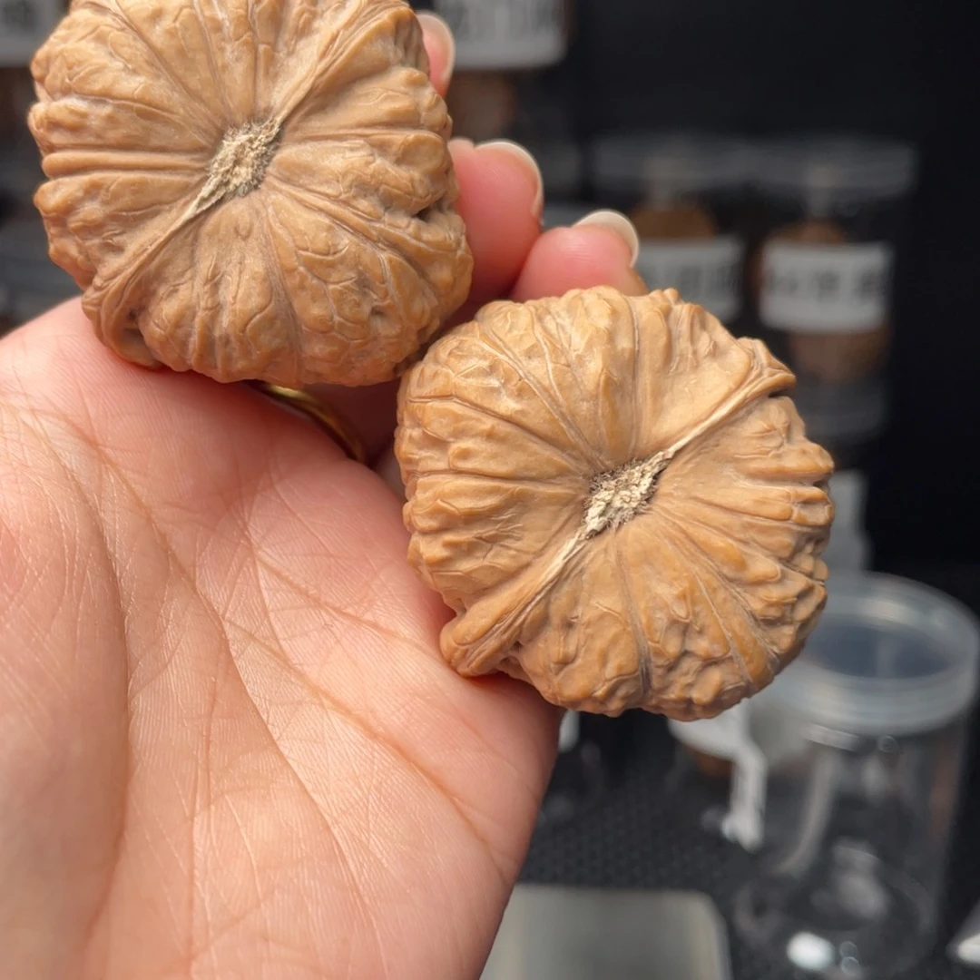 文玩核桃把件蓝*。44南瓜