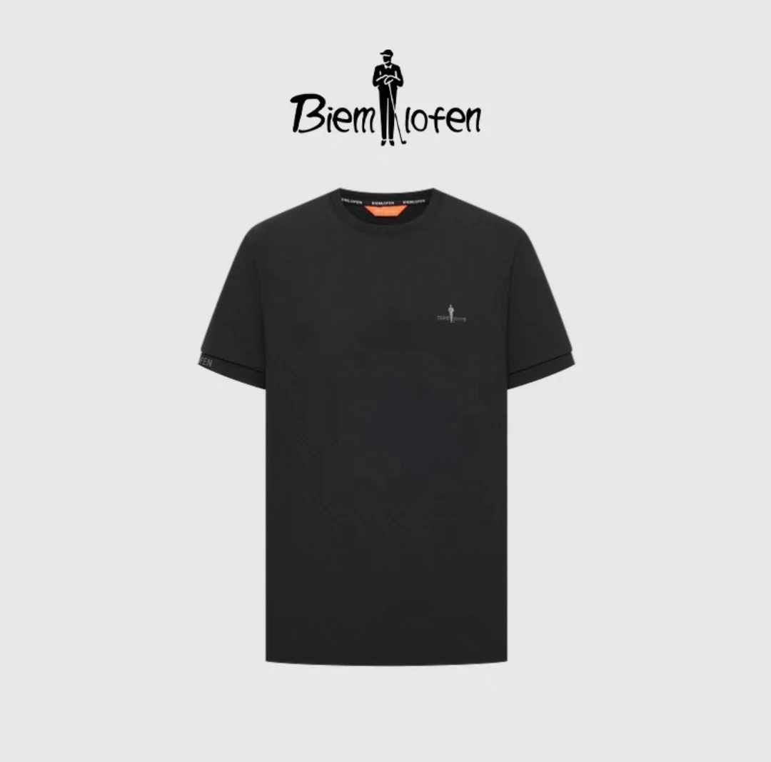 比音勒芬2025夏季男装新圆领短袖T恤15a20